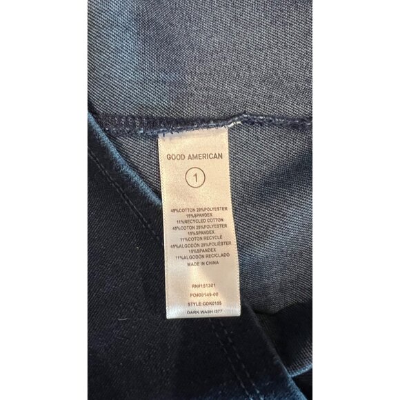 NWOT Good American Soft Sculpt DENIM Midi Dress SIZE 1/ S - Picture 8 of 9